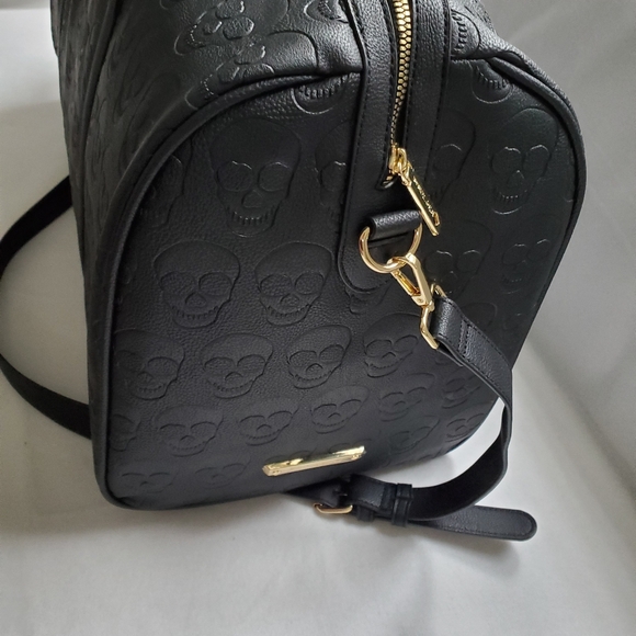 Betsey Johnson embossed Skull Embossed Weekender Duffle Bag - Picture 3 of 6